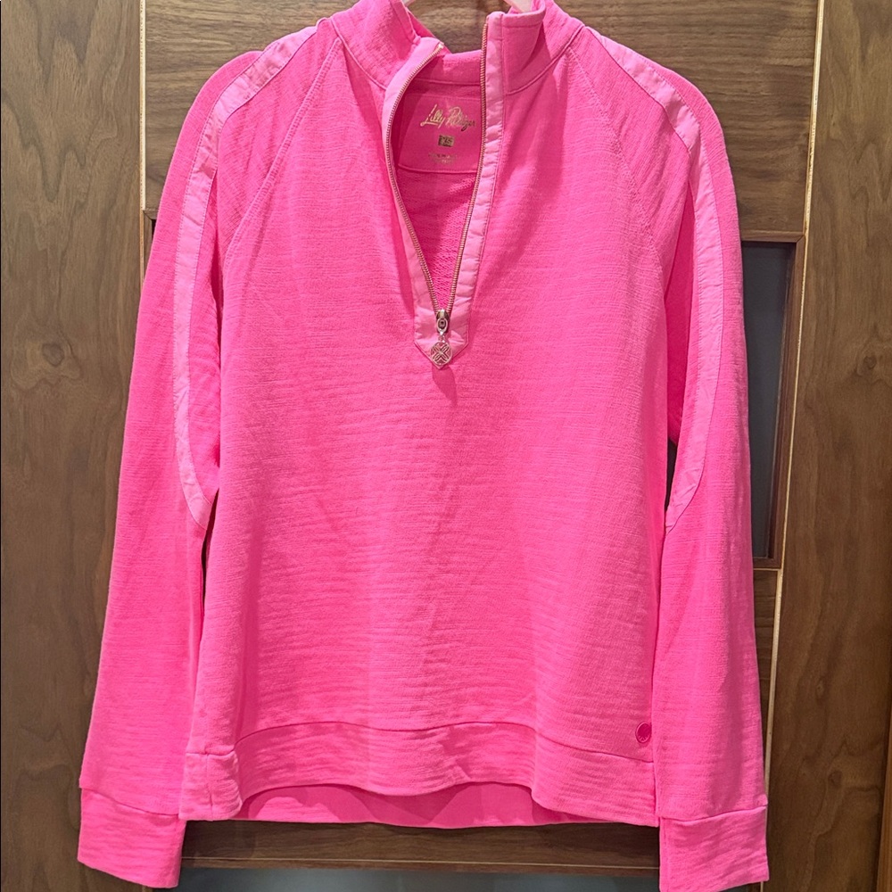 Lilly Pulitzer Vibrant Pink Half-Zip Top